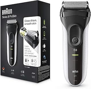 Series 3 ProSkin 3020s Shaver With Protection Cap, White, MicroComb technology, Triple Action Cutting System, Built-in Precision – International Warranty – Packaging May Vary