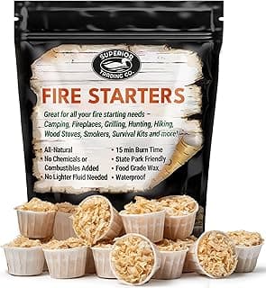 Light-A-Fire 15-20 Minute Burn for BBQ, Campfire, Charcoal, fire Pit, Wood and Pellet Stove, Brown, 30 Pack in Bag