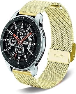 سوار ساعة بديل من الستانلس ستيل مقاس 22 مم متوافق مع Gear S3 Classic SM-R760 / S3 Frontier SM-R770