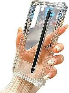 جراب متوافق مع سامسونج Galaxy Z Fold 6، غطاء قلاب شفاف أنيق مع مكان للقلم، جراب حماية مقاوم للصدمات ومضاد للبصمات من Next Store