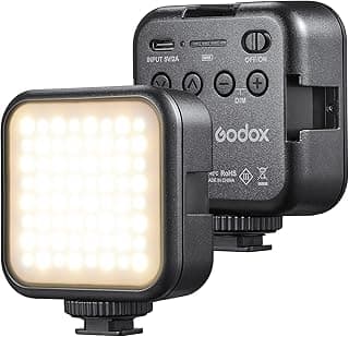 ضوء فيديو LED مزدوج درجة الحرارة من غودوكس لايتمونز 6Bi - قابل لاعادة الشحن، مصباح صغير بضوء غامر 3200 - 6500 كلفن، قابل للتعتيم يدعم الامتزاز المغناطيسي مع 3 حوامل كولد شو للبث الحي لمدونة الفيديو