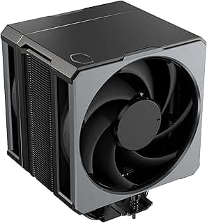 مبرد هواء وحدة معالجة مركزية هايبر 612 ايبكس بـ 6 أنابيب حرارية فائقة التوصيل (TDP 260 وات)، مروحتان موبيوس مزدوجتان 120P 120 ملم، مشتت حراري صغير لا يتداخل مع ذاكرة رام لمقبس AMD وانتل من كولر ماستر