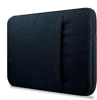 Shockproof Laptop Sleeve with Extra Pocket – Lightweight Laptop Sleeve for Travel & Business – Fits MacBook & Windows Devices (Black)