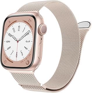 Band Compatible with Apple Watch Strap Series 11 10 9 8 7 6 5 4 Ultra SE 3 2 1 for Women Men, Metal Magnetic Bracelet for iWatch Bands 38mm 40mm 41mm 42mm 44mm 45mm 46mm 49mm