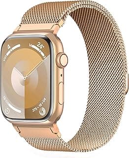 سوار ميلانيز معدني أصلي متوافق مع ساعة ابل 38mm 40mm 41mm 42mm 44mm 45mm 49mm للرجال والنساء، ستانلس ستيل مغناطيسي لساعات ابل الترا وسلسلة 10 9 8 7 6 5 4 3 2 1