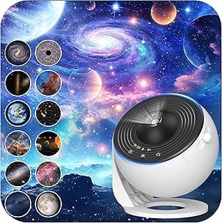 جهاز عرض نجوم فلاي ايجل لغرفة النوم، 13 قرص عرض، دوران 360 درجة، إضاءة LED، مؤقت، تحكم بـ 3 أزرار