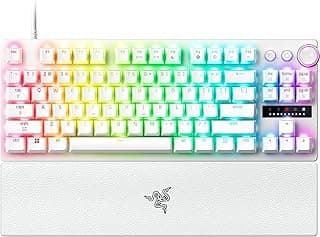 Huntsman V3 Pro Tenkeyless 8KHz - TKL PC Gaming-Keyboard - 8KHz HyperPolling - Analog Optical Switches - actuation 0,1-4,0mm - Snap Tap - Rapid Trigger - QWERTY US Layout | White