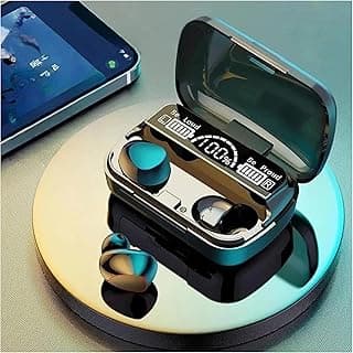Ear Wireless Bluetooth pods 5.0 Mini Stereo Earbuds Sport Headset Bass Sound Built-in Microphone in-Ear Compatible With TWS (Cable Not Included) (M1.0)