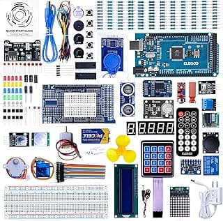 مجموعة تطوير Elegoo EL-KIT-008 Mega 2560 الأكثر اكتمالاً مع دروس تعليمية لـ Arduino UNO Nano