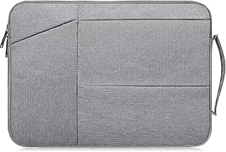 15.6" Laptop Briefcase Bag - Fits Acer, Lenovo, ASUS, HP, Dell - Waterproof Laptop Sleeve Case, Gray