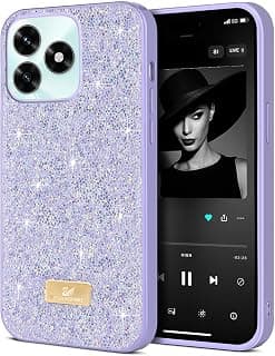 Case For Honor X5c Plus Case Glitter, Sparkle Diamond Crystal Bling Case with Bling, Ultra Thin Lightweight Full Body Shockproof Anti-Scratch Protective Cover (Lavender)