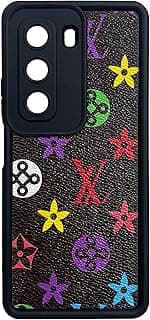 (For Hot50) Xpress Back Cover Soft Silicon With Leather sticker Bumper TPU with Camera Protection Case For Infinix Hot 50 Anti-Shock (Black.Multi)