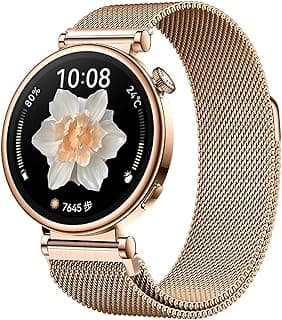 Strap For Huawei Watch GT 6 41mm/Watch5 42mm/GT 5 Pro 42mm/GT 5 41mm/GT4 41 mm/Garmin Venu 3S/Fossil Women's Gen 6, 18mm Stainless steel Metal Milanese Magnetic Mesh Bands