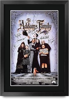 HWC Trading FR A3 The Addams Family Movie Poster Christina Ricci, Christopher Lloyd Gifts Printed Poster Signed Autograph Picture for Movie Memorabilia Fans - A3 Framed
