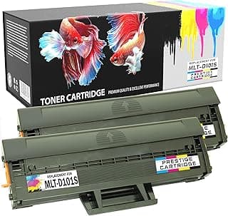 خرطوشة حبر MLT-D101S متوافقة مع سامسونج ML-2165 ML-2165W ML-2160 SCX-3405 SCX-3405FW SCX-3405W SF-760 SF-760P - 2 اسود من برستيج