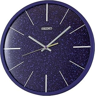 ساعة حائط QXA828A بهيكل خشبي من سيكو، مسح صامت، تصميم محسن للمنزل او المكتب - حافظة خشبية