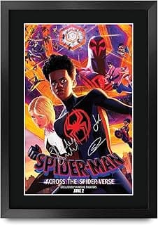 بوستر فيلم سبايدرمان 2 مايلز موراليس Across The Spider-Verse من HWC Trading مقاس A3، توقيع مطبوع، إطار A3