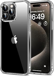 Crystal Clear Case for iPhone 15 Pro Phone Cover | 6.1-Inch, Anti-Yellowing, Drop Protection, Anti-Scratch, Transparent, Hard Back