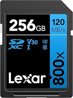 High-Performance 800x SD Card 256GB, SDXC UHS-I Memory Card BLUE Series, Up to 120MB/s Read, Up to 45MB/s Write, for Point-and-shoot Cameras, Mid-range DSLR, HD Camcorder (LSD0800256G-BNNAG)