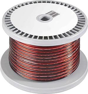 (16 قطعة) كابل سماعات صوت عالي الجودة 2x1.65mm² بطول 1 متر | 300 فولت | كابل صوت أسود 2X1.65mm بطول 1 متر | تصميم متين | تركيب سهل | أداء موثوق