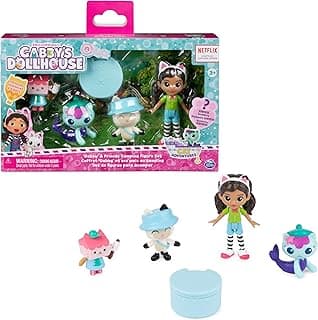 مجموعة ألعاب التخييم Gabby's Dollhouse 6067225 مع شخصيات جابي، باندا باوز، بيبي بوكس وميركيتي، ألعاب قابلة للجمع للأولاد والبنات