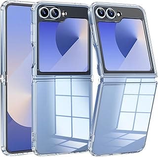 FNTCASE for Samsung Galaxy Z-Flip-6 Case: Lightweight Military Grade Cell Phone Protective Cover Flexible Anti Yellowing Durable Rugged DropProof Shockproof TPU Crystal (Clear)