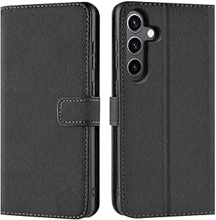 Mobile Phone Case for Samsung Galaxy S24 FE Case, Book Case Flip Cover for Samsung S24 FE Case [Card Slots/Stand Function], Black