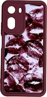 Silicon TPU Case Camera Protection with Smooth Surface 3D Kiss Pattern printing For Xiaomi Redmi A7 Pro (Burgundy Lipstick)