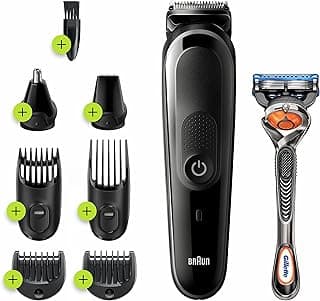 MGK5260 8-in-1 Trimmer Kit, 6 attachments with Gillette Fusion5 Proglide Razor