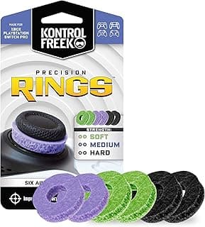 KontrolFreek Precision Rings | Aim Assist Motion Control for Playstation 4 (PS4), Xbox One, Switch Pro & Scuf Controller (Black/Purple/Green)