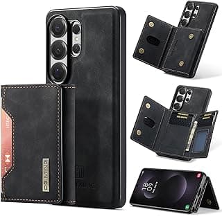 Wallet Case Compatible with samsung galaxy S26 ultra DG.MING Premium Leather Phone Case Back Cover Magnetic Detachable with Trifold Wallet Card Holder Pocket for samsung S26 ultra (black)