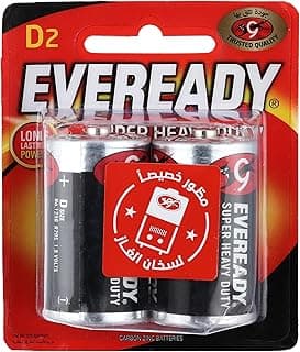Super Heavy Duty Battery, Size D, Pack of 2 Blister Card - 2 حجر طورش