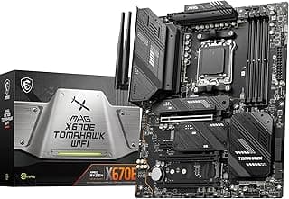 مذربورد ام ايه جي X670E توماهوك باتصال واي فاي وذاكرة DDR5 AM5 ATX بلون أسود من ام اس اي
