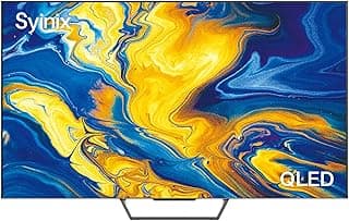 جهاز استقبال ومثبت مدمج لتلفزيون جوجل الذكي QLED 4K UHD بدون إطار مقاس 75 بوصة من سينيكس - أسود - 75Q61