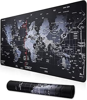 قاعدة ماوس احترافية كبيرة مقاس XXL (35.4 × 15.4 × 0.1 بوصة) (90 × 40) للكمبيوتر والالعاب من سي ام هو، خريطة، مطاط