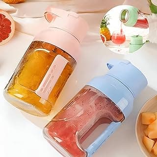 Portable USB Rechargeable Blender with Built-in Handle, 1.5L Juice Capacity, Perfect for Travel and Trips (2 Blenders)
