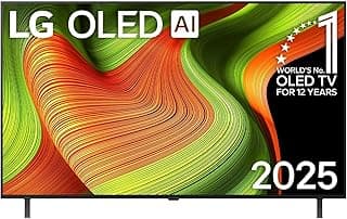 تلفزيون ذكي بشاشة او ال اي دي 55 بوصة بتقنية الذكاء الاصطناعي B5 بدقة ‎4K‎ وتردد ‎120‎ هرتز مزود بريموت اي ماجيك ونظام ويب او اس 25 من ال جي، موديل OLED55B56LA.AFU‎ (إصدار 2025)