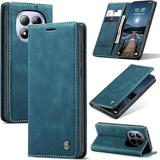 جراب هاتف UNBLACK جلد PU فاخر تصميم 013 غطاء قلاب مع مكان للكروت متوافق مع ريدمي Note 15 Pro 5G (أخضر)