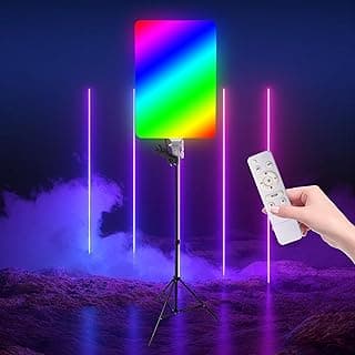 19 inches Big RGB LED Video Panel Light Set for Photo Studio Photography & Video Light Brightness Video Light 3200K-5700K for YouTube Reels Instagram Setup(19" Light with Stand)