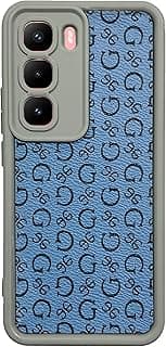 Xpress Back Cover Soft Silicon TPU With Leather Sticker and Camera Protection Case For Infinix Hot 60 Pro Plus (Hot 60 Pro+) Anti-Shock Cover (Gray.G)