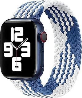 أحزمة متوافقة مع ساعة ابل مقاس 41mm 40mm 38mm، أحزمة بديلة متوافقة مع iWatch سيريس 6 5 4 3 2 1 SE للرجال والنساء (عبوة من قطعتين)