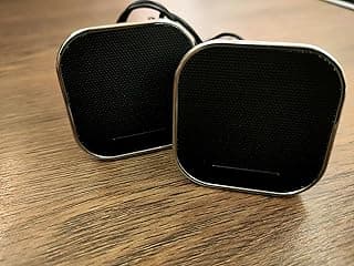 مكبر صوت صغير بمنفذ USB وAUX ASP-600، أسود