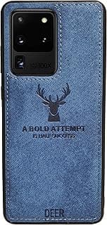 جراب حماية سامسونج Galaxy S20 Ultra رقمي فاخر بنسيج ناعم منقوش TPU، مقاوم للأوساخ، مضاد للصدمات، مضاد لبصمات الأصابع، حماية كاملة للجسم لسامسونج Galaxy S20 Ultra (أزرق)