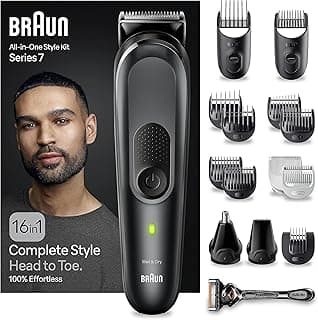 All-in-One Style Kit Series 7 – 16-in-1 Style Kit 7 Beard, Body, Hair. With ProBlade, 100 min Runtime, Organizer, Black – MGK7470