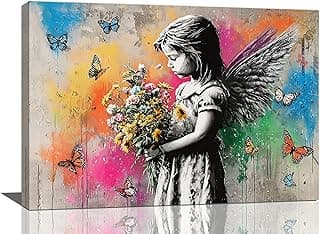 لوحة فنية جدارية Viorise Banksy girl 4060 مقاس 24×16 بوصة