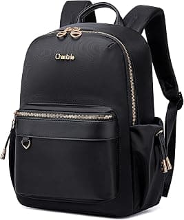 Women's Lightweight Nylon Backpack for Work & Travel, Water-Resistant Laptop Backpack Fits Up to 15.6 Inch Laptop, Casual Daypack with Multiple Pockets CB00958