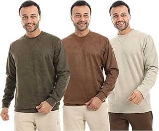 تيشرت برقبة دائرية للرجال من قاضي، طقم 3 قطع