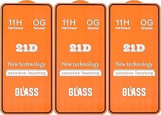 High Quality Set Of 3 Glass Screen Protectors For Samsung Galaxy A52 - Clear Black