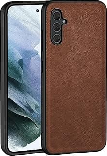 جراب جلد لهاتف سامسونج Galaxy A15 5G، مقاوم للسقوط والصدمات، ملمس غير قابل للانزلاق، جراب بسيط (بني داكن)