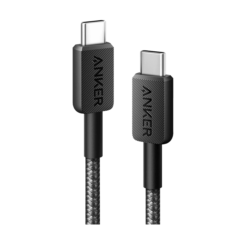 كابل انكر USB-C إلى USB-C بقدرة 60 وات متين ومضفر للشحن السريع